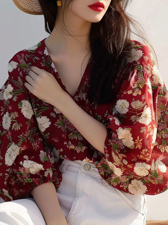Áo đỏ tay phồng giá 550k ạ Áo đỏ tay phồng giá 550k ạ