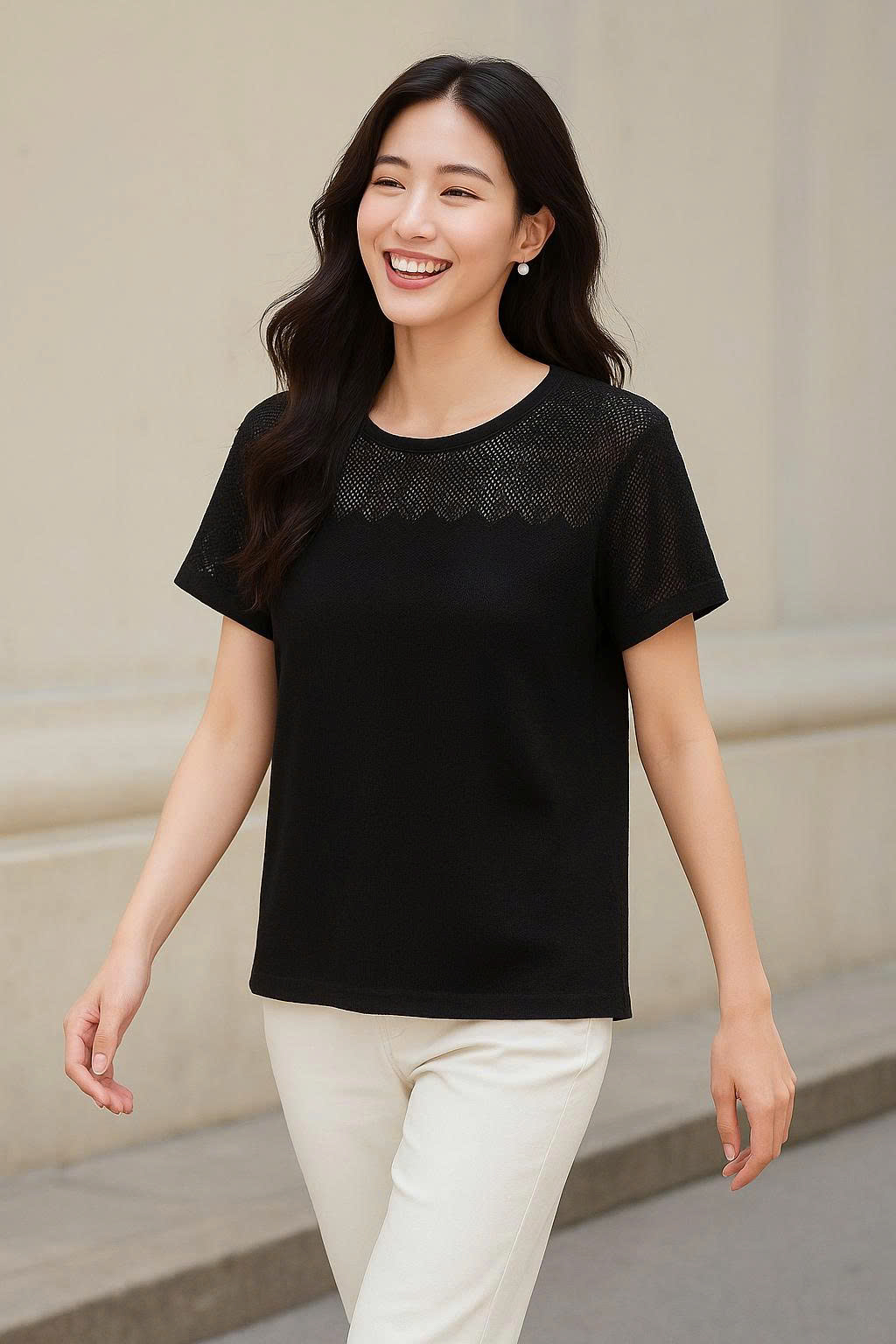 Áo dệt kim đen giá 499k sale còn 299k Áo dệt kim đen giá 499k sale còn 299k