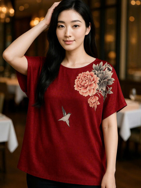 Áo lụa in 1 bên giá gốc 550k Sale còn 299k Áo lụa in 1 bên giá gốc 550k Sale còn 299k