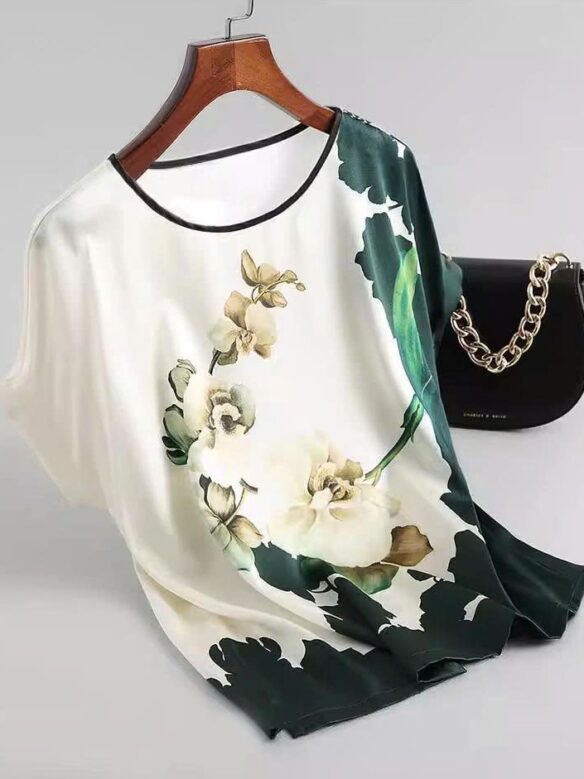 Áo lụa xanh giá 550k sale còn 299k