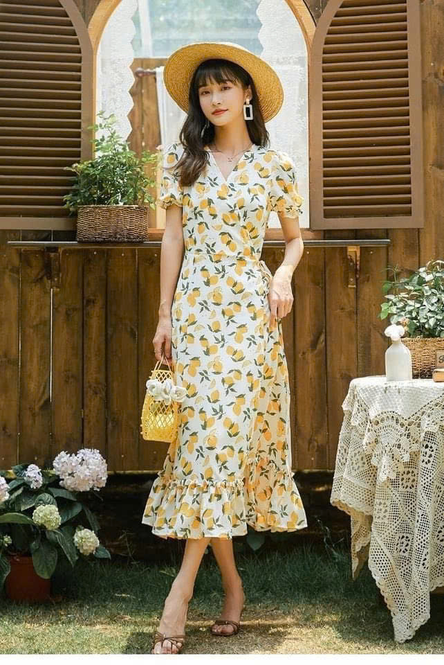 đầm trái chanh giá 599k sale lẻ size còn 399k đầm trái chanh giá 599k sale lẻ size còn 399k